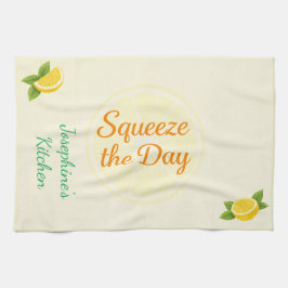 Personalized Squeeze the Day Lemon Kitchen Towel Geschirrtuch