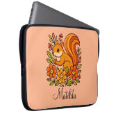 Personalized Squirrel and flowers  Laptopschutzhülle (Vorne Rechts)