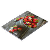 Personalized//Srawberries und Gänseblümcheneimer Notizblock (Linke Seite)