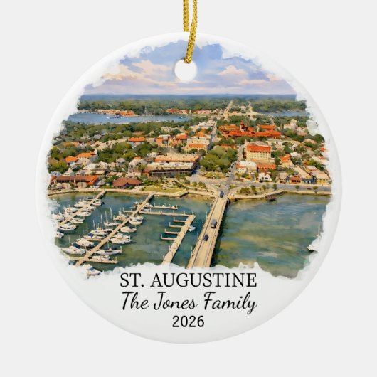 Personalized St. Augustine Ornament Custom Florida (Vorne)