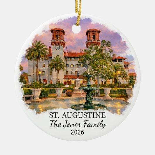 Personalized St. Augustine Ornament Custom Florida (Vorne)