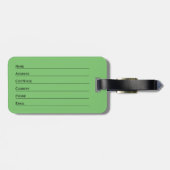 Personalized St. Patrick’s Day Shamrock on Black Gepäckanhänger (Rückseite horizontal)