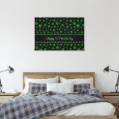Personalized St. Patrick’s Day Shamrock on Black Leinwanddruck (Insitu (Schlafzimmer))