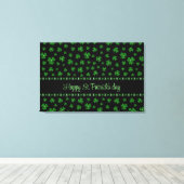 Personalized St. Patrick’s Day Shamrock on Black Leinwanddruck (Insitu (Holzboden))