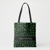 Personalized St. Patrick’s Day Shamrock on Black Tasche (Vorderseite)