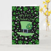 Personalized St. Patrick’s Day Shamrock with Pearl Karte (Gelbe Blume)