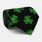 Personalized St. Patrick’s Day Shamrock with Pearl Krawatte (Gerollt)