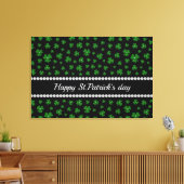 Personalized St. Patrick’s Day Shamrock with Pearl Leinwanddruck (Insitu (Wohnzimmer))