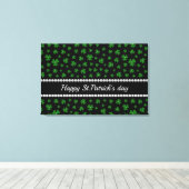 Personalized St. Patrick’s Day Shamrock with Pearl Leinwanddruck (Insitu (Holzboden))