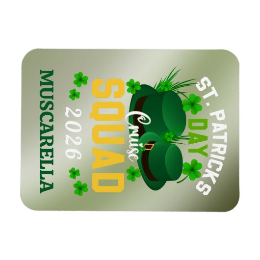 Personalized St. Patrick's Day Cruise Squad Door Magnet (Horizontal)