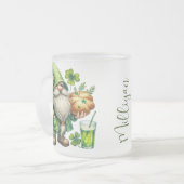 Personalized St. Patrick's Day Frosted Glass Mug Mattglastasse (Vorderseite Links)