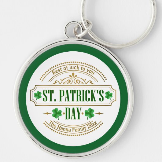 Personalized St. Patrick's Day I Luck of the Irish Schlüsselanhänger (Vorne)