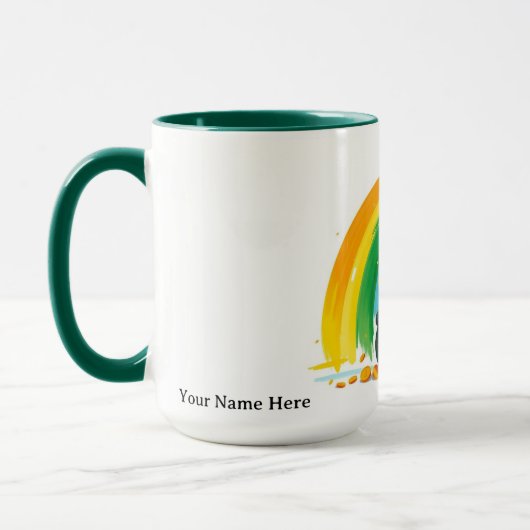 Personalized St. Patrick's Day Pot of Gold Tasse (Links)