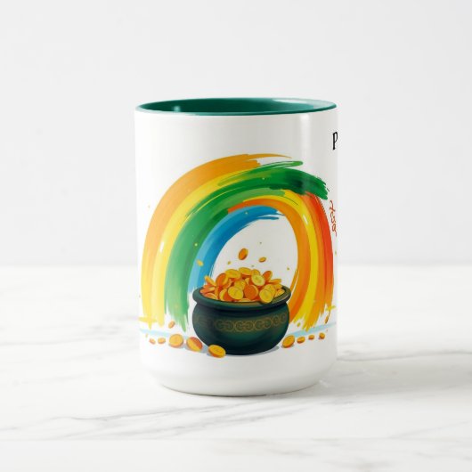Personalized St. Patrick's Day Pot of Gold Tasse (Zentrum)