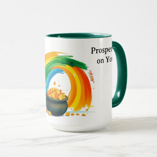 Personalized St. Patrick's Day Pot of Gold Tasse (VorderseiteRechts)