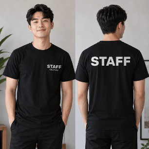 Personalized Staff Uniform mit Namen und Rückendru T-Shirt