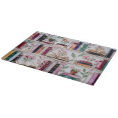 Personalized Stained Glass Bookshelf Cutting Board Schneidebrett (Ecke)
