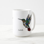 Personalized Stained Glass Hummingbird Mug Kaffeetasse (VorderseiteRechts)