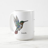 Personalized Stained Glass Hummingbird Mug Kaffeetasse (Vorderseite Links)