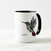 Personalized Stained Glass Hummingbird Mug Tasse (VorderseiteRechts)