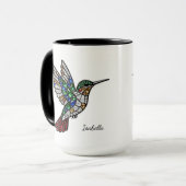 Personalized Stained Glass Hummingbird Mug Tasse (Vorderseite Links)