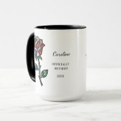 Personalized Stained Glass Rose Retirement Mug Tasse (Vorderseite Links)