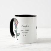 Personalized Stained Glass Rose Retirement Mug  Tasse (Vorderseite Links)
