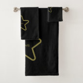 Personalized Star Bath Towels  Badhandtuch Set (Insitu)