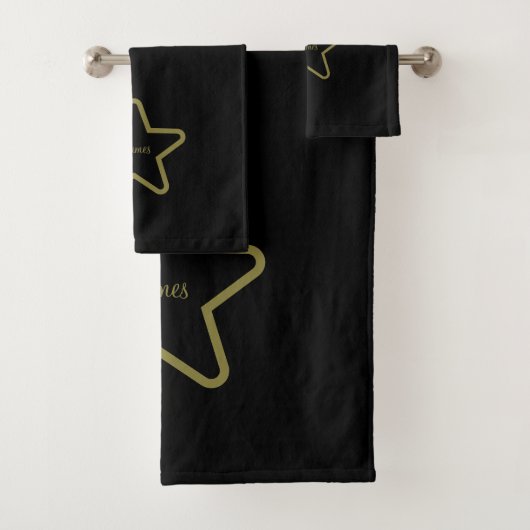 Personalized Star Bath Towels  Badhandtuch Set (Insitu)