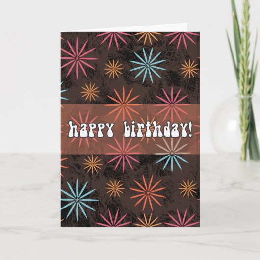 Personalized Starburst Birthday Karte (Vorderseite)