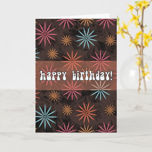 Personalized Starburst Birthday Karte (Gelbe Blume)