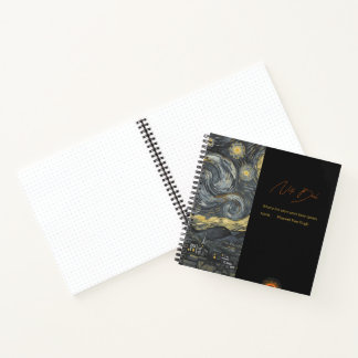 Personalized Starry Night Aesthetic Notebook Notizblock