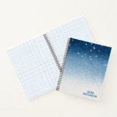 Personalized Starry Night Blue Gradient Notebook Notizblock (Innenseite)