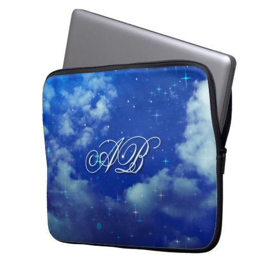 Personalized Starry Night Sleeve | Monogram Laptop (Vorderseite Links)
