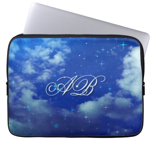 Personalized Starry Night Sleeve | Monogram Laptop (Vorderseite)