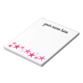 Personalized Stars Stationery for Girls Notizblock (Rotiert)