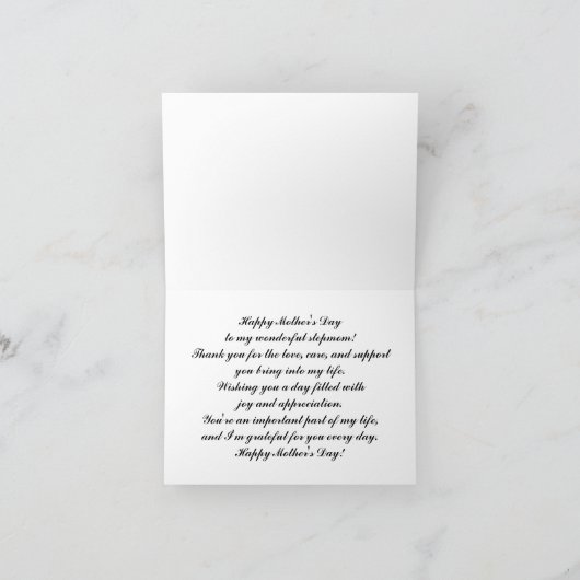 Personalized Stepmom Mother's Day Karte (Innenseite)