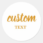 Personalized stickers for company logo or text, (Vorderseite)