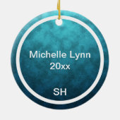 Personalized Stone Harbor NJ SH Beach Christmas Keramik Ornament (Hinten)