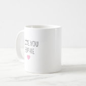 Personalized Stoneware Mug for Mimi, custom name  Kaffeetasse (Vorderseite Links)
