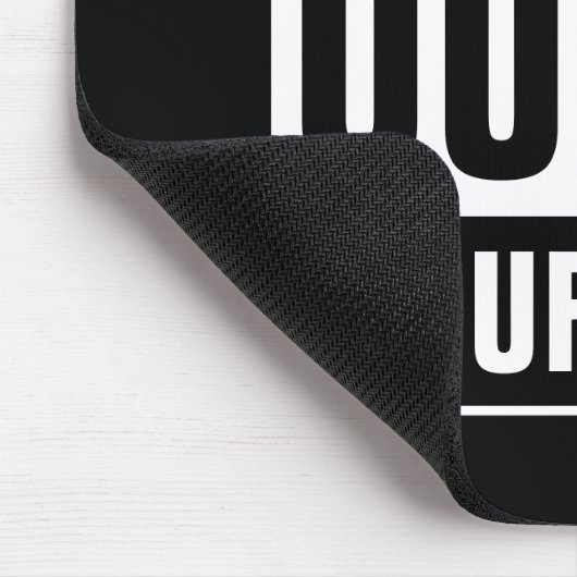 Personalized STRAIGHT OUTTA TYPOGRAPHY mouse pad Mousepad (Ecke)