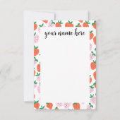 Personalized Strawberries Notecards Dankeskarte (Vorderseite)