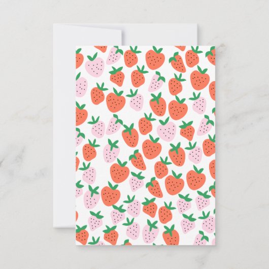 Personalized Strawberries Notecards Dankeskarte (Rückseite)