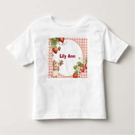 Personalized Strawberry & Little Mouse Toddler T-S Kleinkind T-shirt