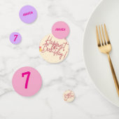 Personalized stripe and spot birthday bunting konfetti (Gruppe)