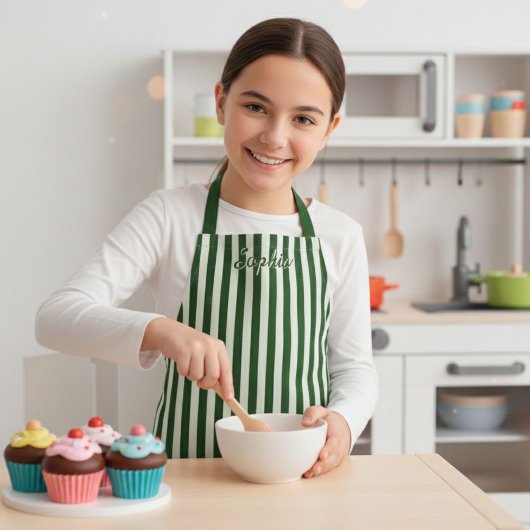 Personalized Stripe Apron for Kids and Adults Schürze