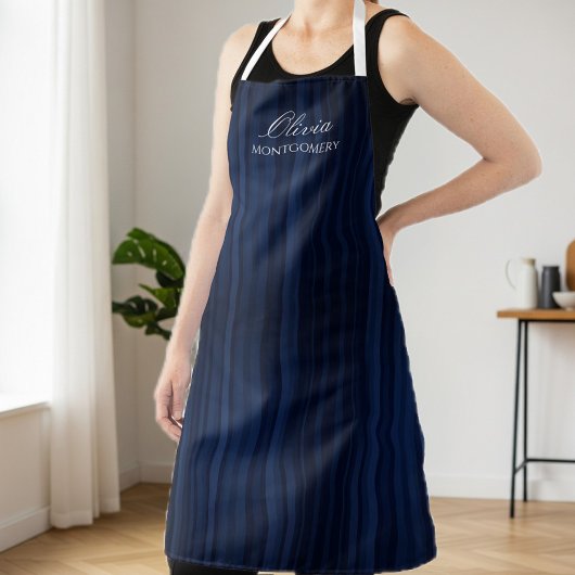 Personalized Striped Apron | Custom Unisex Work Schürze