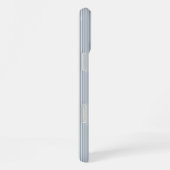 Personalized Striped Blue Tones Minimalist Chic iPhone Hülle (Rechte Seite)