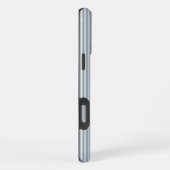Personalized Striped Blue Tones Minimalist Chic iPhone Hülle (Rechte Seite)
