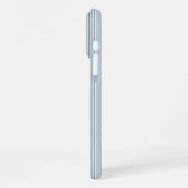 Personalized Striped Blue Tones Minimalist Chic iPhone Hülle (Linke Seite)